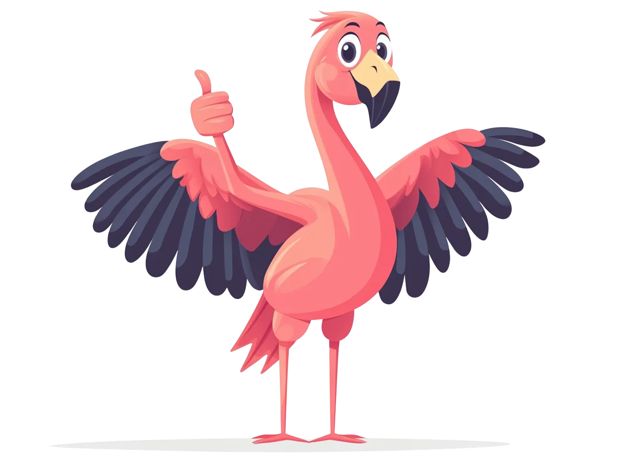 Team-Flamingo-Maskottchen